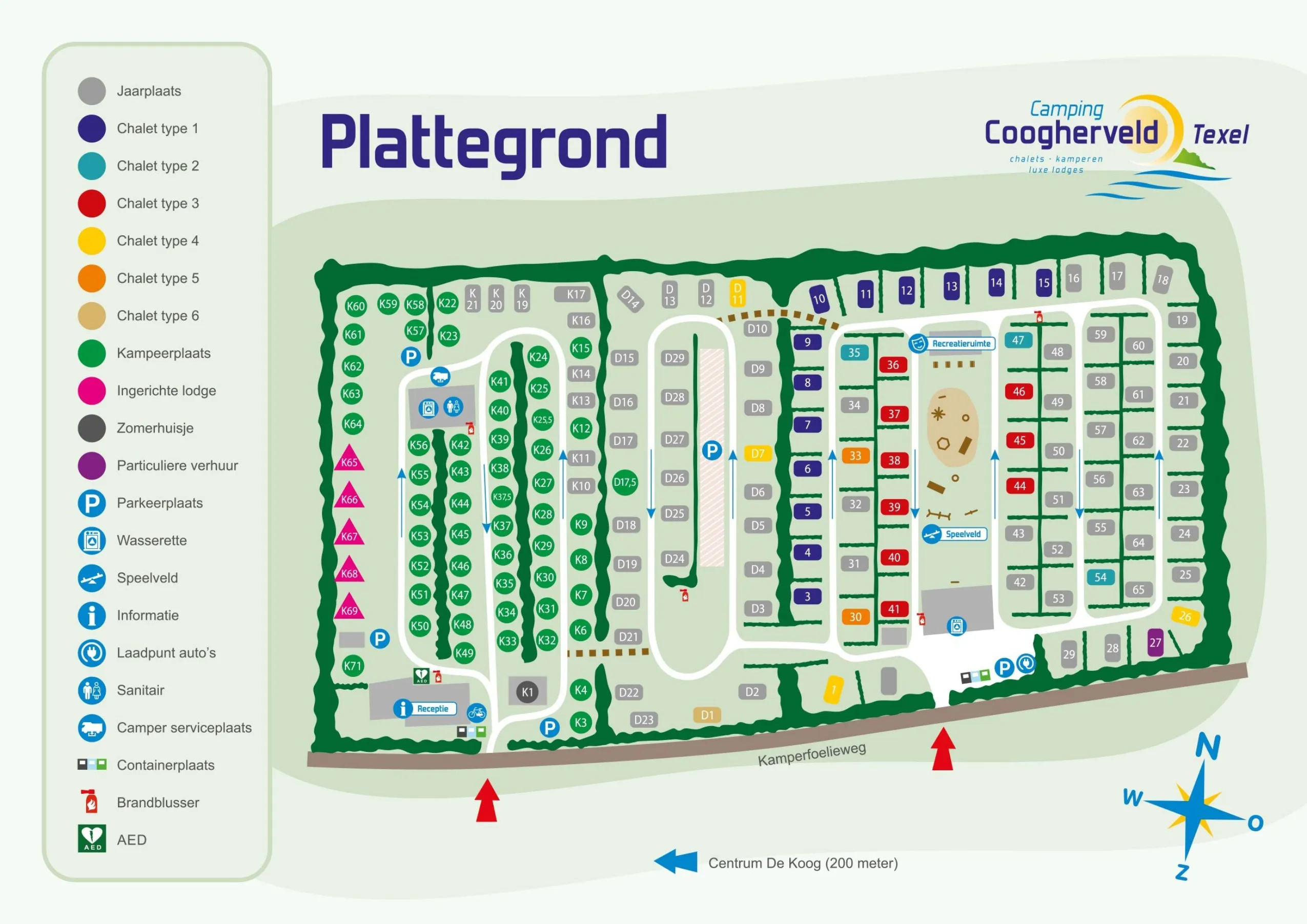 Coogherveld Camping Algemeen Plattegrond